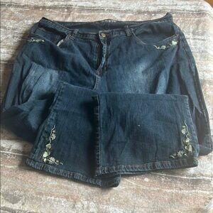 Blue Jeans with Embroidery Detail Size 16